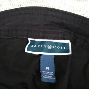 Karen Scott Shorts - Karen Scott Black Cotton Shorts 14 Karen Scott Shorts - Karen Scott Black Cotton Shorts 14